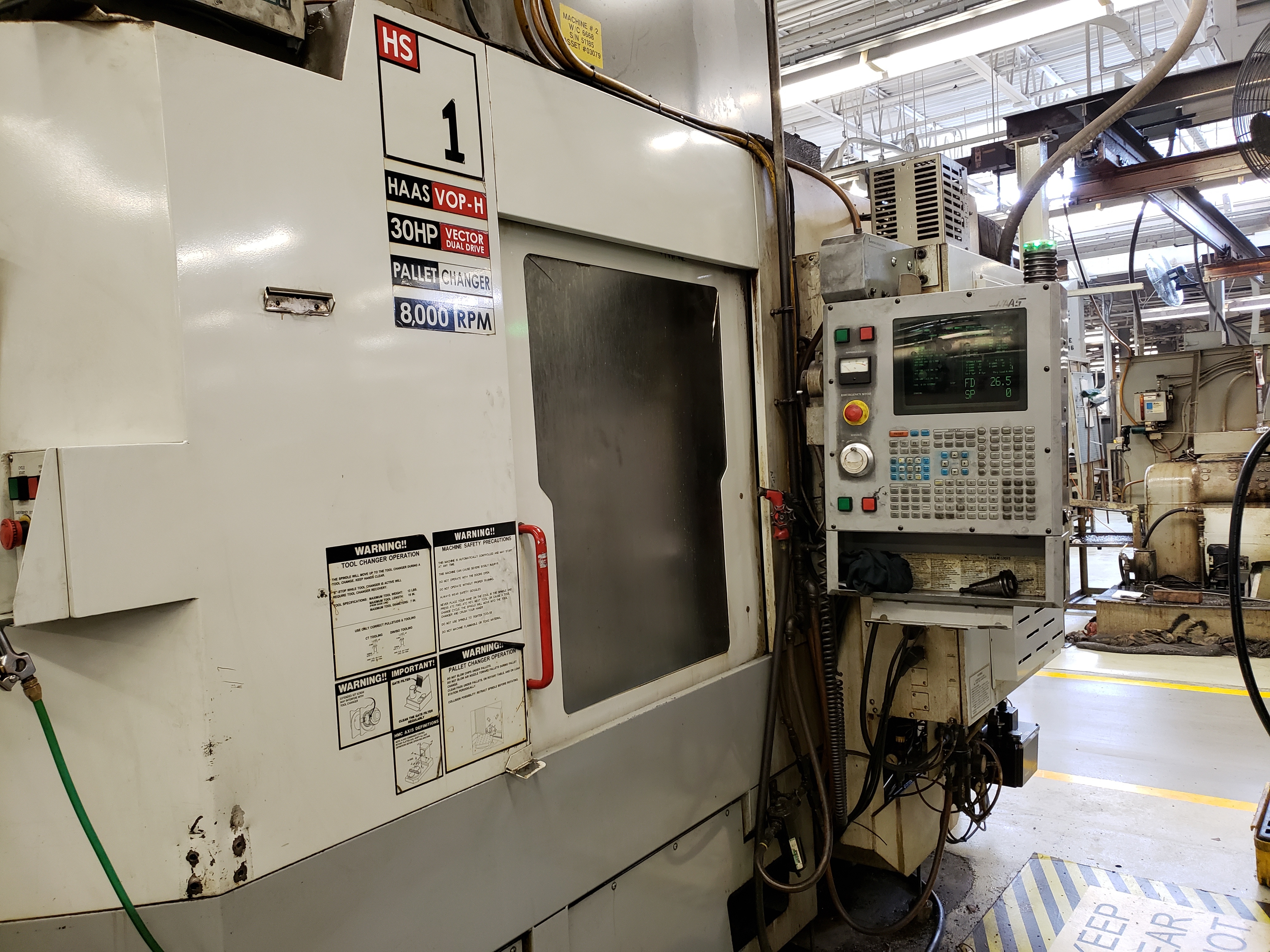 Haas HS-1RP Horizontal 5 Axis CNC Mill For Sale 10037