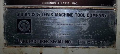 Giddings & Lewis CNC Vertical Turret Lathe (VTL) For Sale