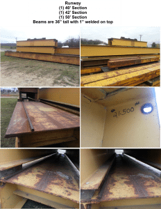 gantry lifting beams and runway for sale