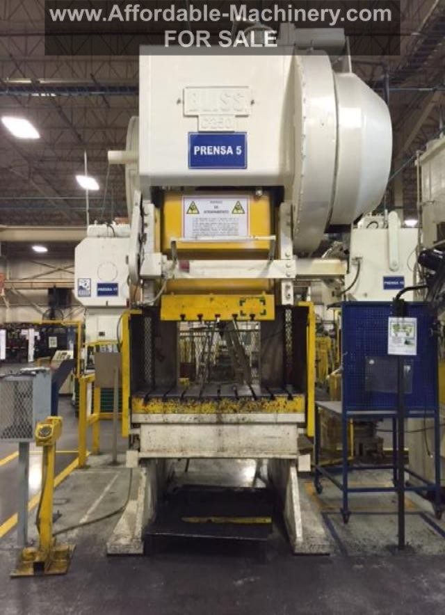 250 Ton Bliss C-250 Stamping Press For Sale Used